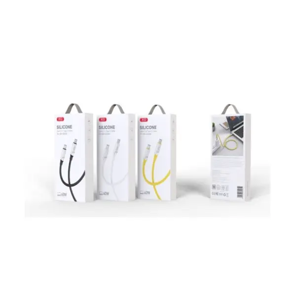 КАБЕЛЬ XO NB-Q252B PD 60W, 1M TYPE-C TO TYPE-C FAST CHARGING, ЧОРНИЙ