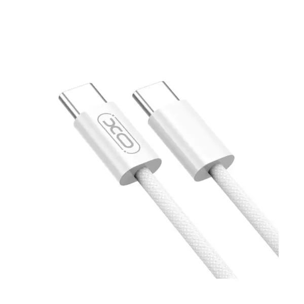 MR4_1056 Кабель xo nb-q259 woven data cable type-c to type-c 60w, 1m, білий 