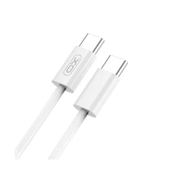 MR4_1056 Кабель xo nb-q259 woven data cable type-c to type-c 60w, 1m, білий 