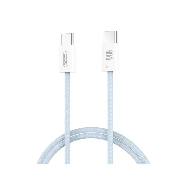 MR4_1507 Кабель xo nb-q273 woven style type-c to type-c charging cable 60w синій 