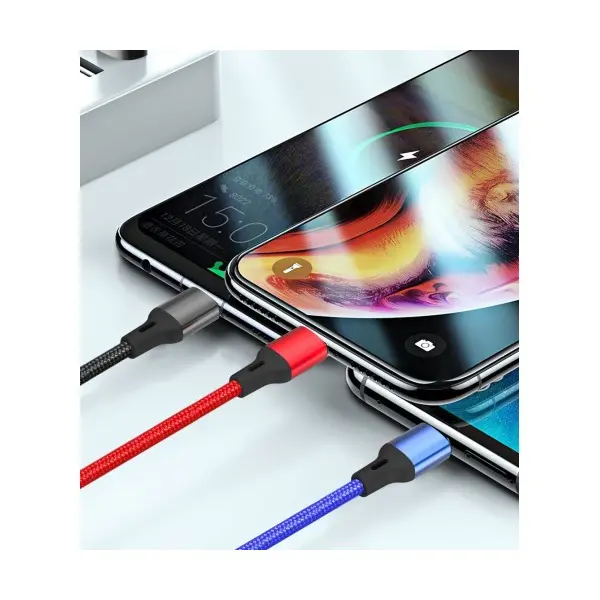 КАБЕЛЬ XO NB143 BRAIDED DATA CABLE MICRO 1M, ЧОРНИЙ