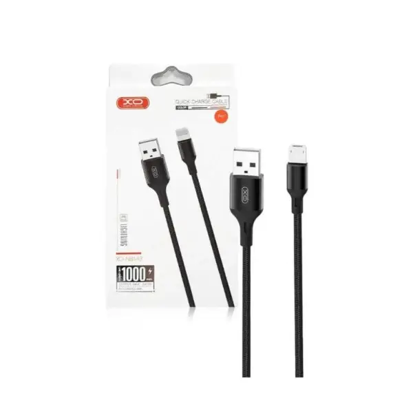 КАБЕЛЬ XO NB143 BRAIDED DATA CABLE MICRO 1M, ЧОРНИЙ