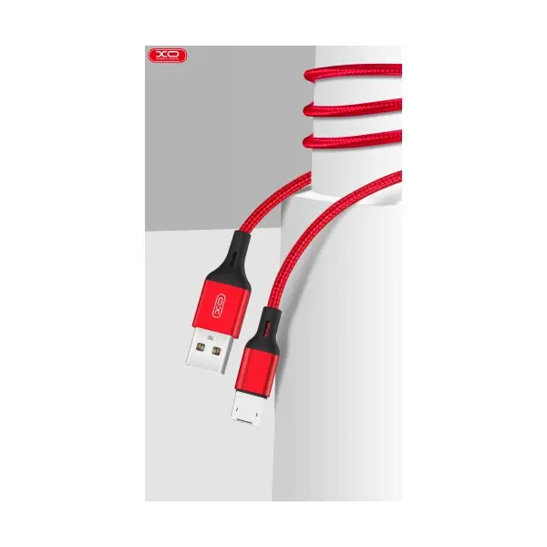 КАБЕЛЬ XO NB143 BRAIDED DATA CABLE MICRO 1M ЧЕРВОНИЙ