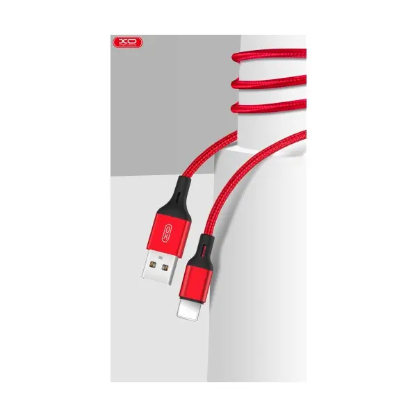 MR4_1050 Кабель xo nb143 braided data cable lightning 1m, чорний 