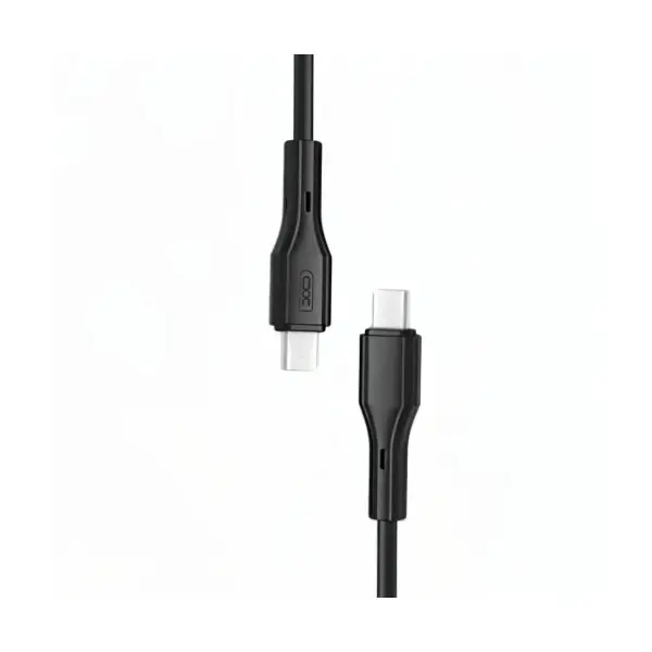 КАБЕЛЬ XO NB-Q231B ROCK SERIES TYPE-C TO TYPE-C 60W DATA CABLE, ЧОРНИЙ