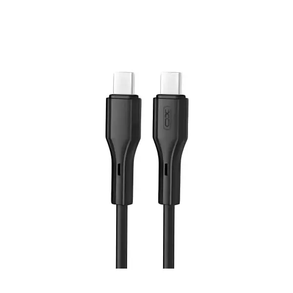 КАБЕЛЬ XO NB-Q231B ROCK SERIES TYPE-C TO TYPE-C 60W DATA CABLE, ЧОРНИЙ