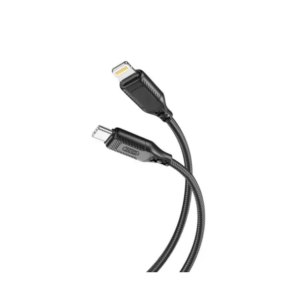КАБЕЛЬ XO NB-Q236A BRAIDED TYPE-C TO LIGHTNING 27W DATA CABLE, ЧОРНИЙ