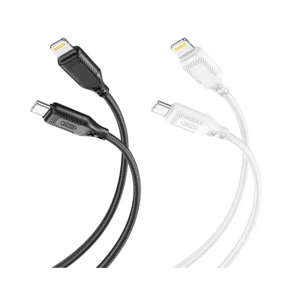 КАБЕЛЬ XO NB-Q236A BRAIDED TYPE-C TO LIGHTNING 27W DATA CABLE, ЧОРНИЙ