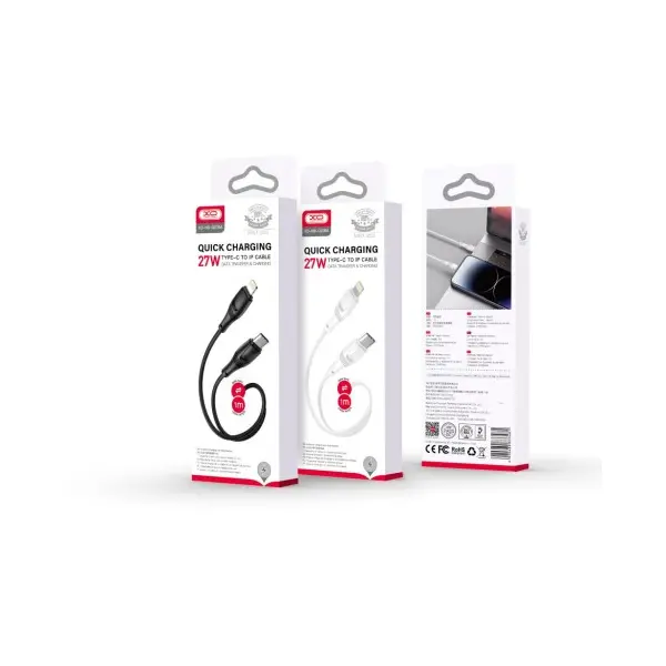 КАБЕЛЬ XO NB-Q239A PD 27W, 1M ZEUS SERIES TYPE-C TO LIGHTNING, ЧОРНИЙ