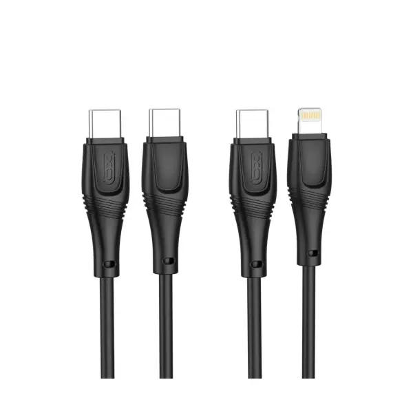 КАБЕЛЬ XO NB-Q239A PD 27W, 1M ZEUS SERIES TYPE-C TO LIGHTNING, ЧОРНИЙ