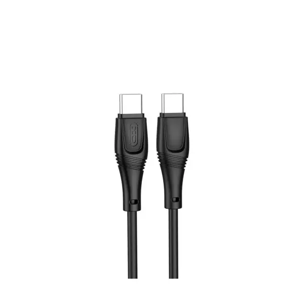 КАБЕЛЬ XO NB-Q239B PD 60W, 1M ZEUS SERIES TYPE-C TO TYPE-C, ЧОРНИЙ