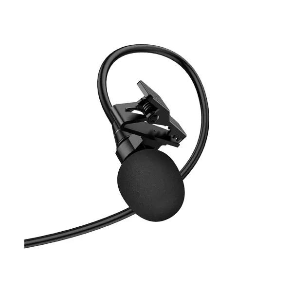 МІКРОФОН ПРИЩЕПКА HOCO L14 IP LAVALIER MICROPHONE LIGHTNING, 2M, ЧОРНИЙ