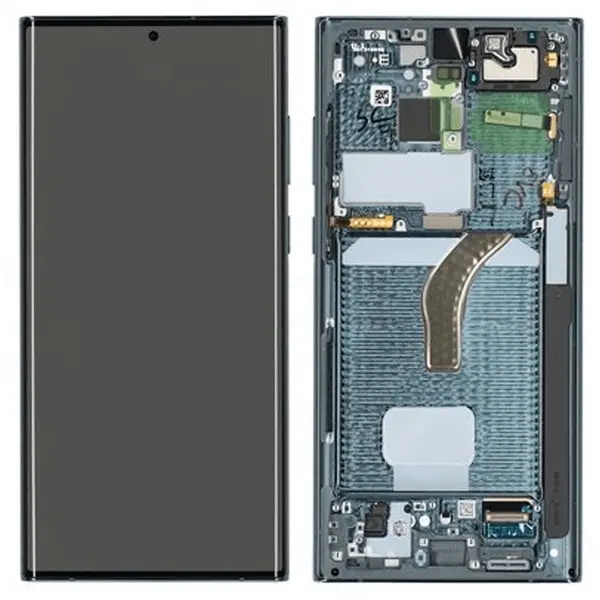 MR3_115939 Дисплей samsung sm-s908 galaxy s22 ultra (2022), з сенсором, та рамкою phantom green сервісний оригінал 