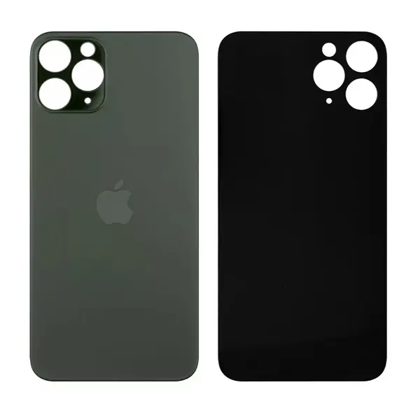 MR3_120030 Задня кришка (скло) iphone 11 pro midnight green (big hole), сервісний оригінал 