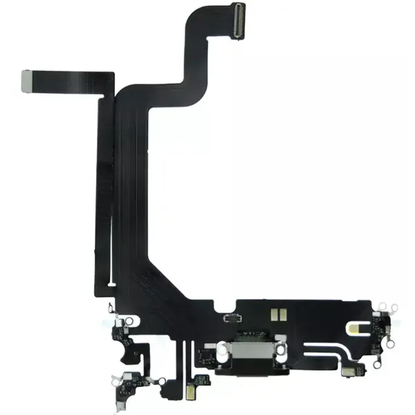 MR3_120524 Шлейф iphone 14 pro max з роз'ємом зарядки, аудіо та мікрофоном space black оригінал (prc) 