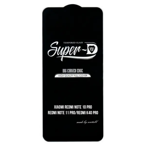 MR3_123812 Скло redmi note 10 pro, redmi note 11 pro, redmi k40 pro (mietubl super-d, black) без упаковки MIETUBL