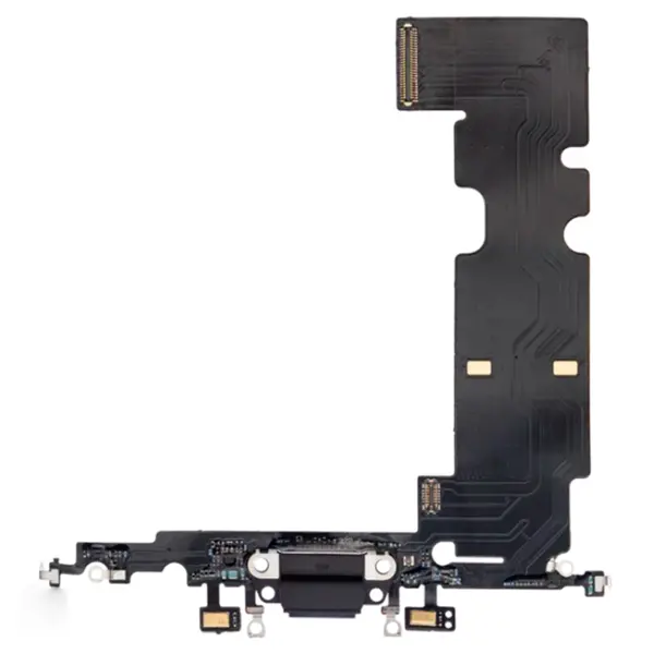 MR3_124184 Шлейф iphone 8 plus з роз'ємом зарядки та мікрофоном black, знятий оригінал 