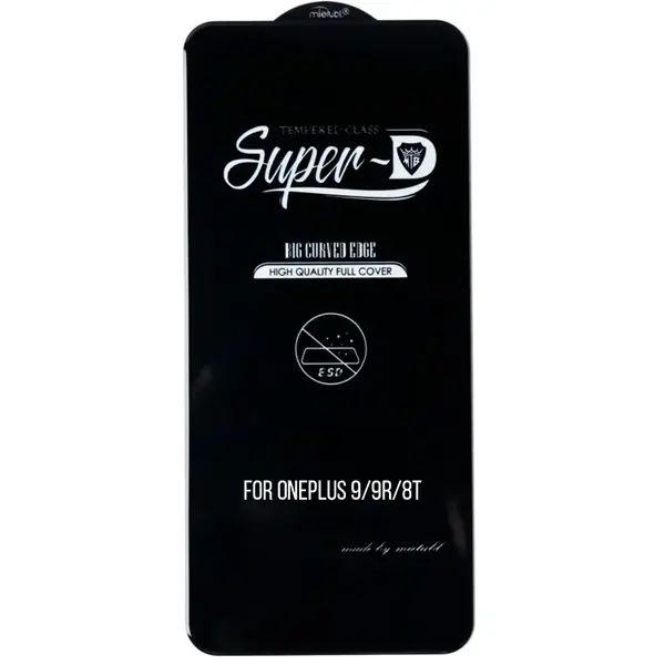 MR3_124252 Скло oneplus 9, 9r, 8t (mietubl super-d, black) без упаковки 