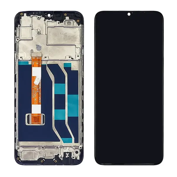 MR3_179431 Дисплей realme 5, realme c3, oppo a31 2020, oppo a9 (2020), з сенсором, та рамкою black 