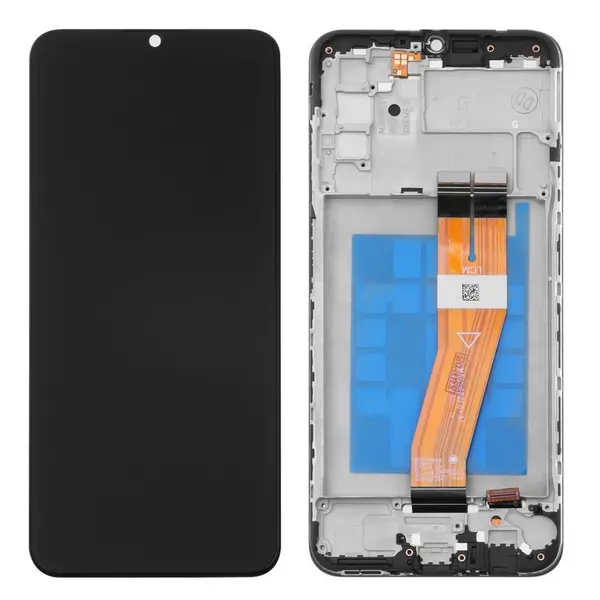 MR3_115646 Дисплей samsung sm-a037f galaxy a03s ( (2021), з сенсором, та рамкою black service pack (жовтий шлейф), (160, 5x72mm) 