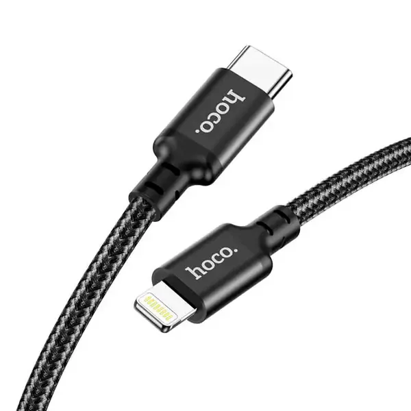 MR3_118255 Кабель pd type-c to lightning hoco x14 double speed 20w 3m black 