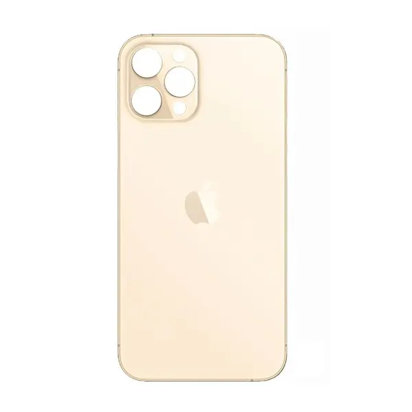 MR3_120025 Задня кришка (скло) iphone 12 pro gold (big hole), сервісний оригінал 