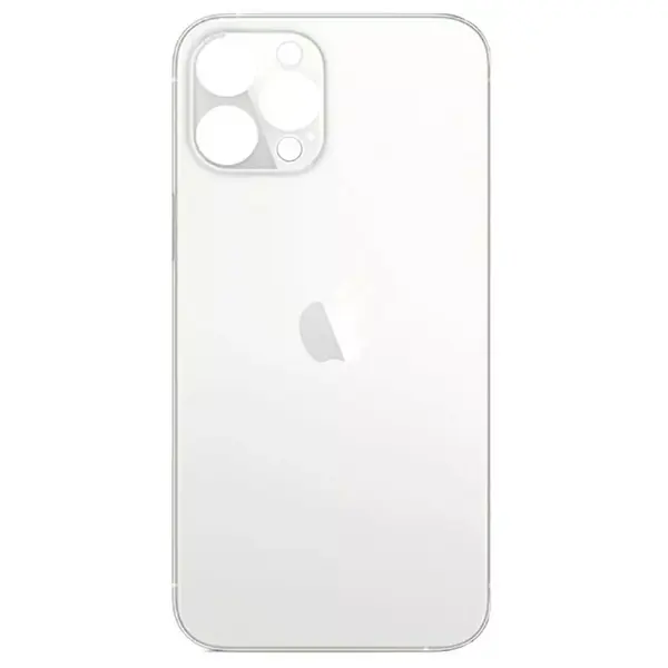 MR3_121754 Задня кришка (скло) iphone 12 pro max silver (small hole), сервісний оригінал 