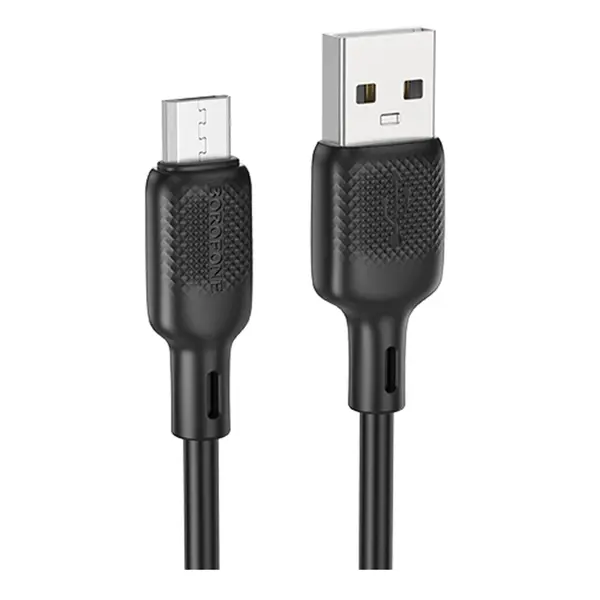 MR3_273339 Кабель borofone usb bx113 silicone, micro 2.4a 3м чорний BOROFONE