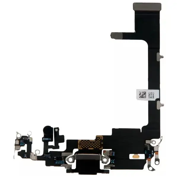 MR3_368244 Шлейф iphone 11 pro з роз`ємом заряджання, аудіо та мікрофоном сірий, знятий оригінал PRC