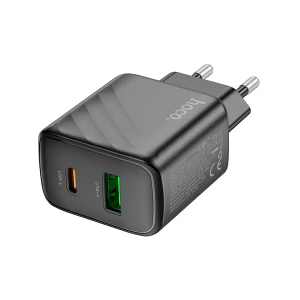MR4_135798 Мережевий зарядний пристрій hoco cs23a sunlight dual port pd30w, qc3.0, charger чорний HOCO