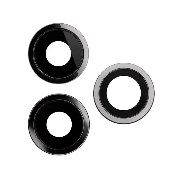 MR3_108704 Скло камери для iphone 12 pro з рамкою graphite (комплект 3 шт.) PRC
