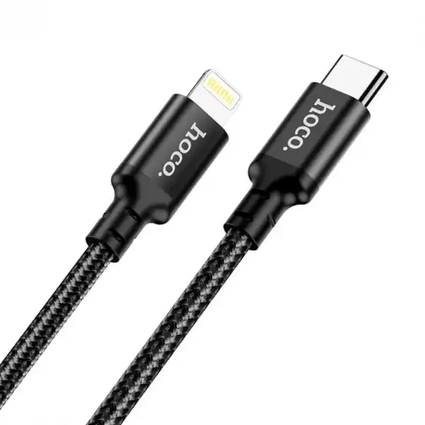 MR3_118257 Кабель pd type-c to lightning hoco x14 double speed 20w 1 m чорний HOCO