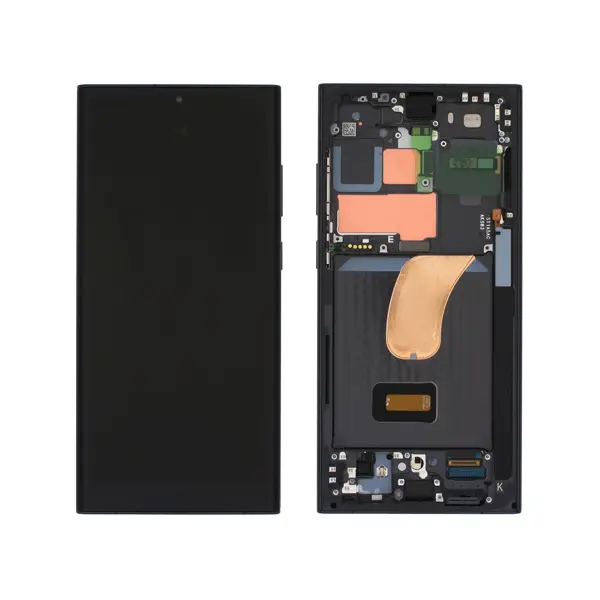 MR3_119090 Дисплей samsung s918 galaxy s23 ultra 5g (2023) у зборі з сенсором та рамкою чорний сервісний оригінал SAMSUNG