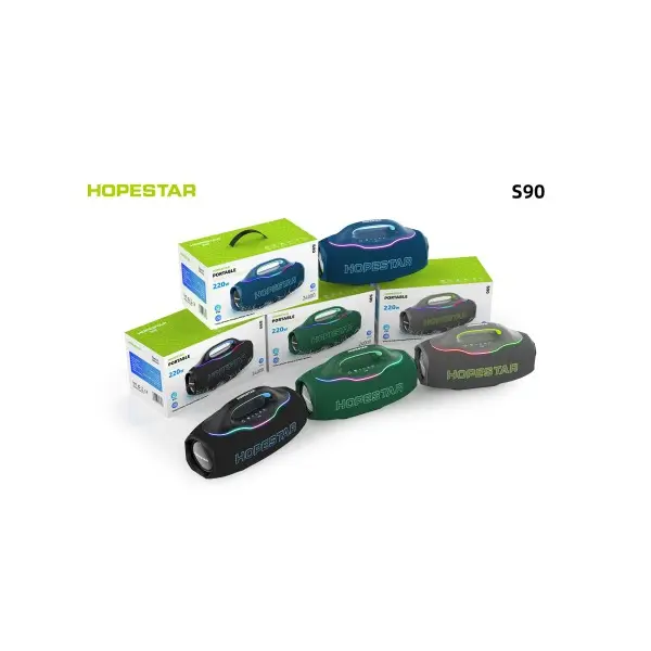 MR4_153391 Колонка bluetooth hopestar s90 з 1pcs microphone 220w чорний HOPESTAR