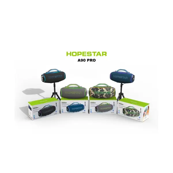 MR4_153388 Колонка bluetooth hopestar a90 pro з 2pcs uhf microphone 700w чорний HOPESTAR