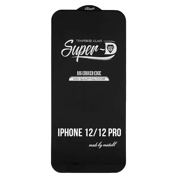 MR3_123794 Захисне скло для iphone 12, 12 pro mietubl super-d чорний, (без упак.) MIETUBL