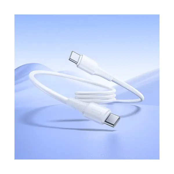 MR4_153868 Кабель pd hoco x120 beneficio 60w charging data cable c to c 1 m білий HOCO