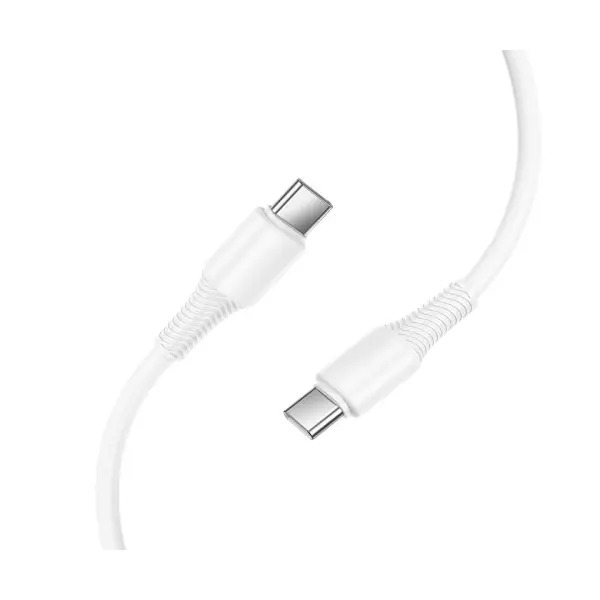 MR4_153868 Кабель pd hoco x120 beneficio 60w charging data cable c to c 1 m білий HOCO