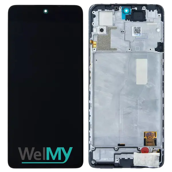 MR3_224148 Дисплей redmi note 10 pro, redmi note 10 pro max у зборі з сенсором та рамкою onyx сірий oled (welmy) WELMY