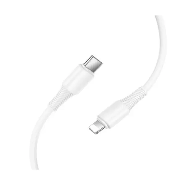 MR4_153973 Кабель pd hoco x120 beneficio pd27w charging data cable lightning 1 m білий HOCO