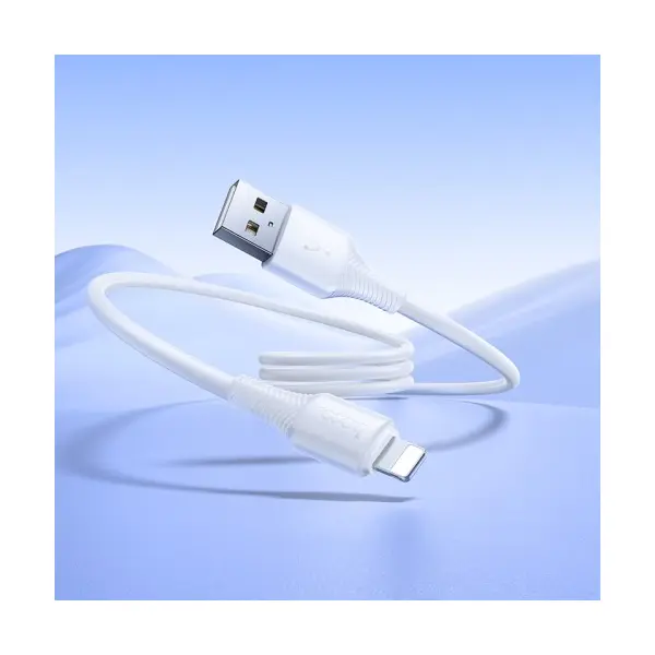 MR4_153974 Кабель hoco x120 beneficio charging data cable lightning 2.4a, 1 m білий HOCO