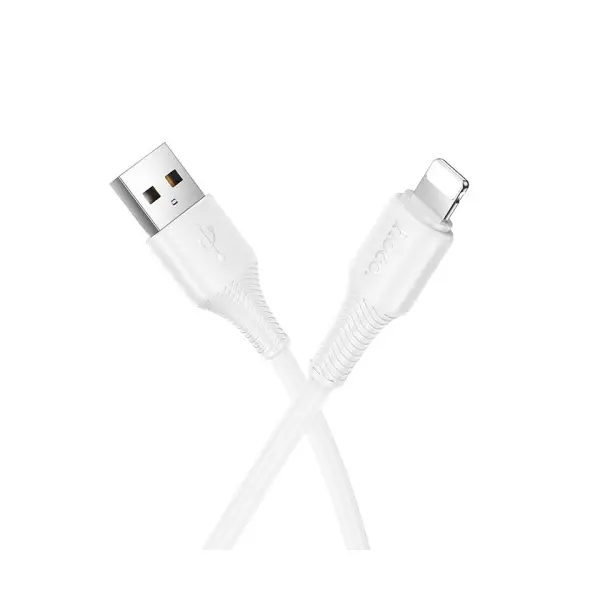 MR4_153974 Кабель hoco x120 beneficio charging data cable lightning 2.4a, 1 m білий HOCO