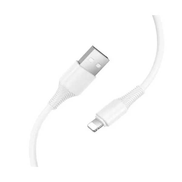MR4_153974 Кабель hoco x120 beneficio charging data cable lightning 2.4a, 1 m білий HOCO