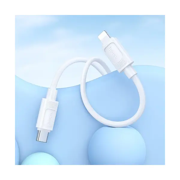 MR4_153871 Кабель pd hoco x122 benefit pd27w silicone charging data cable ip, 1 m білий HOCO