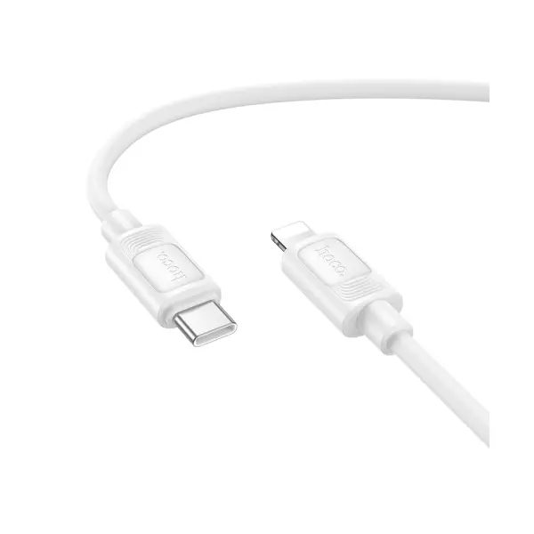 MR4_153871 Кабель pd hoco x122 benefit pd27w silicone charging data cable ip, 1 m білий HOCO