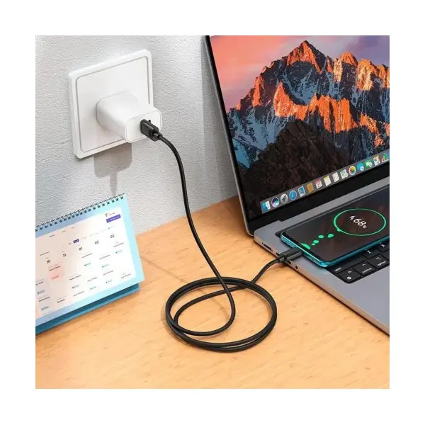 MR4_153872 Кабель hoco x122 benefit silicone charging data cable type-c 3a, 1 m, білий HOCO