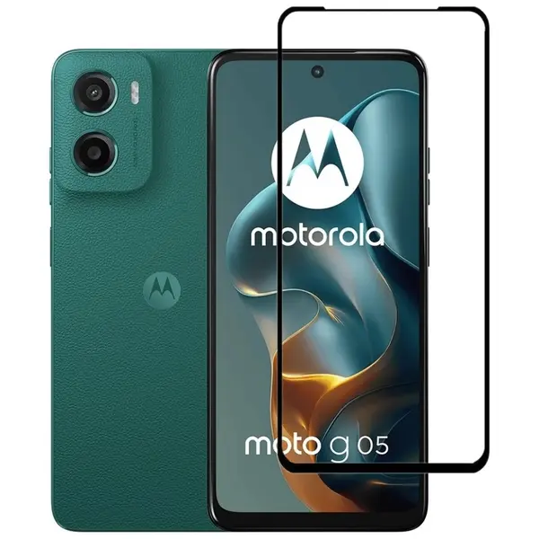 MR3_372675 Захисне скло для motorola g05, g15, e15, g35 (0.3 mm, 4d arc люкс) чорний PRC